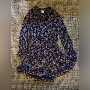 Sky to Moon Black Floral Mini Dress